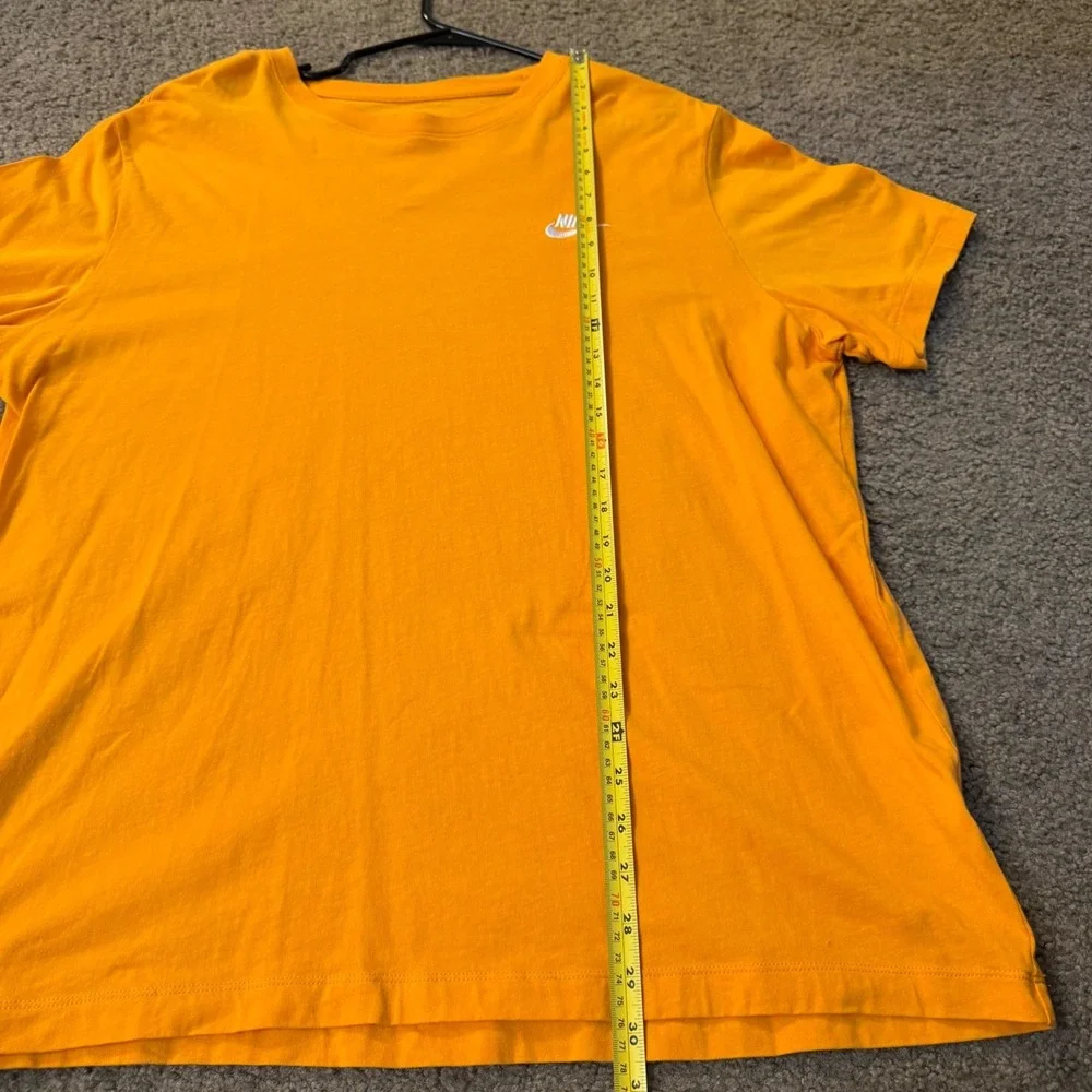 Nike Sportswear Mens XL‎ Orange Embroidered Futura Logo Short Sleeve T-Shirt Tee